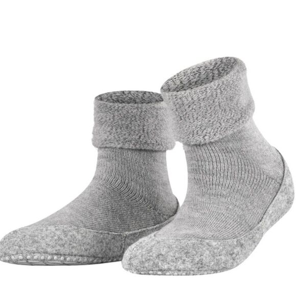 Falke Cosyshoe Slippers merino wool & slip-reducing sole, Grey, size 37-38, NWOT - Picture 1 of 11